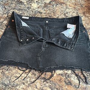 Levi's Premium Charcoal Denim Skirt